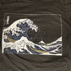 2/$15 Great Wave T-Shirt, Size Large